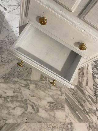 ✅ Cajonera vintage blanca 5 cajones