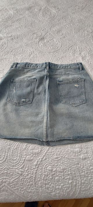 Mini Falda Vaquera Desgastada