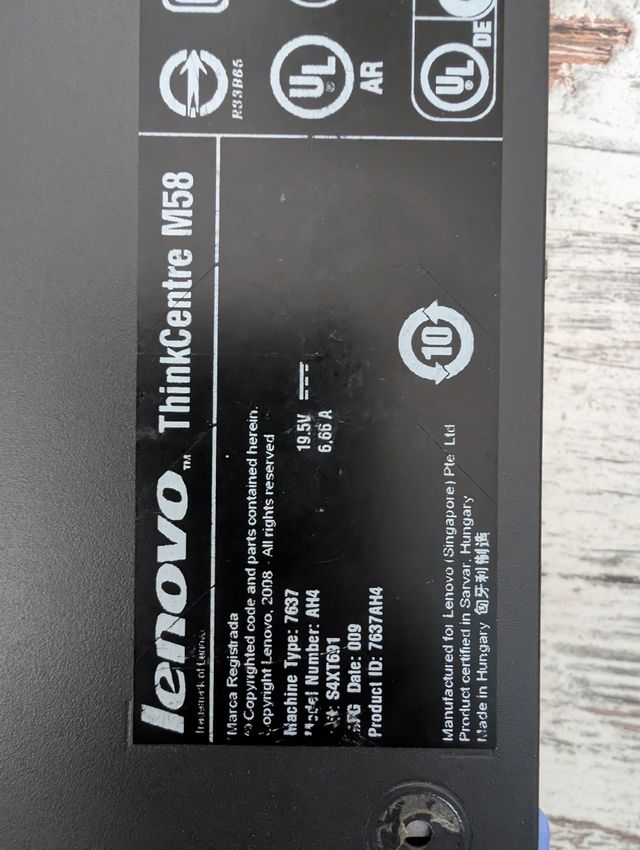 PC Lenovo ThinkCentre M58