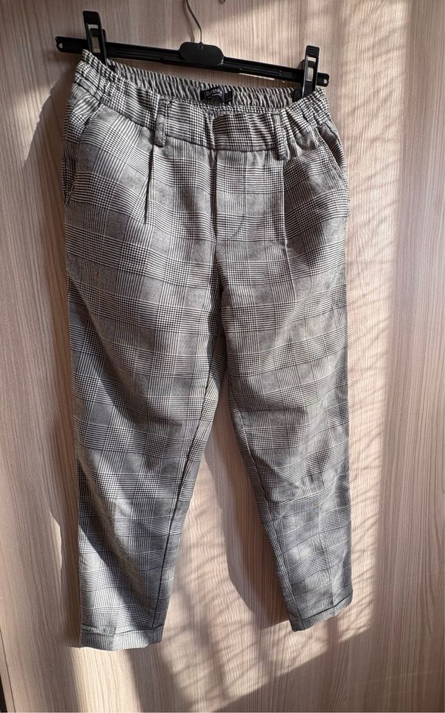 Pantaloni Grigio a Quadri