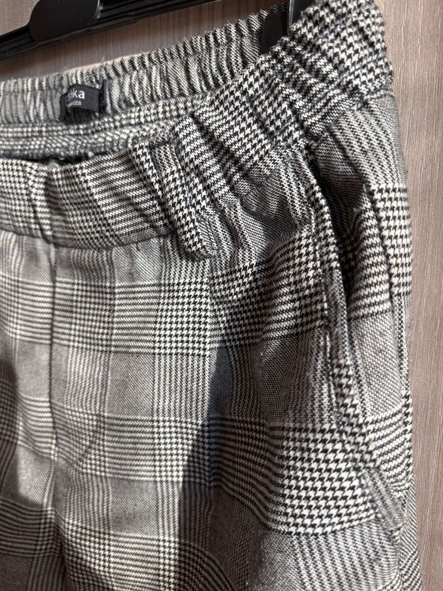 Pantaloni Grigio a Quadri