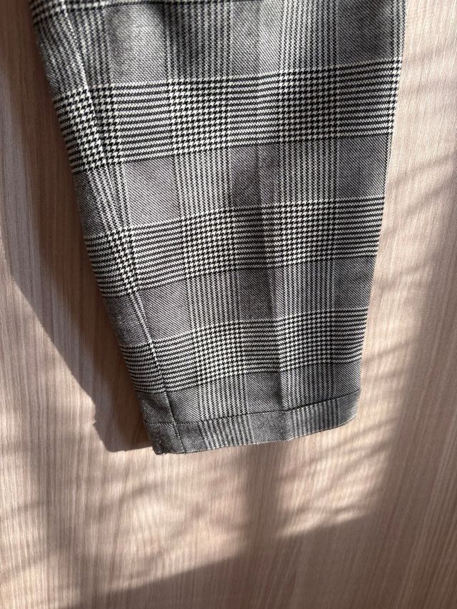 Pantaloni Grigio a Quadri