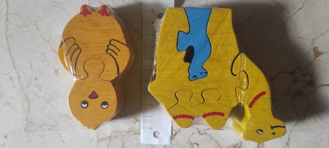 3 Rompecabezas de Madera Animales