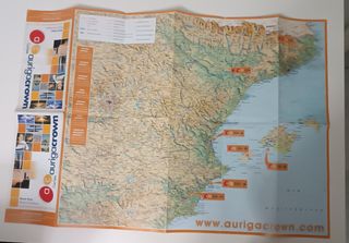 Mapa carreteras España-Portugal Auriga Crown