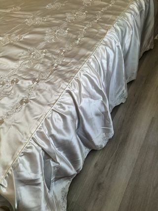 Copriletto raso bianco - Matrimoniale