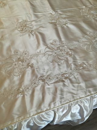 Copriletto raso bianco - Matrimoniale