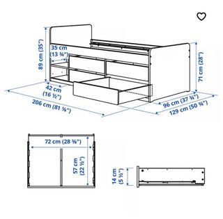 Cama Ikea Slakt c/almacenaje blanca. ESTÁ NUEVA