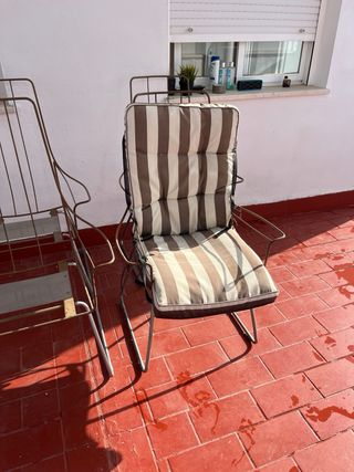 Mesa+4 sillas exterior metal