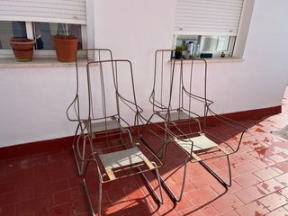 Mesa+4 sillas exterior metal