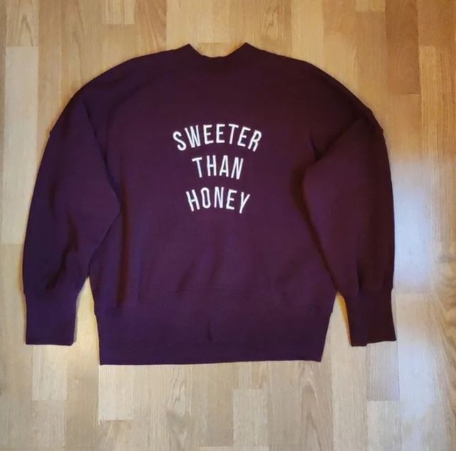 Sudadera granate 'Sweeter than honey'
