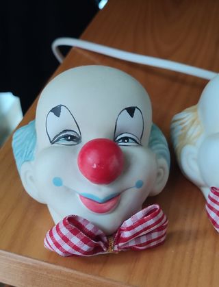 3 Teste Clown Ceramica Vintage