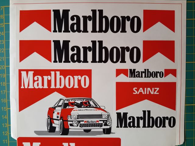 Pegatinas Rally Sainz Marlboro Toyota 90s