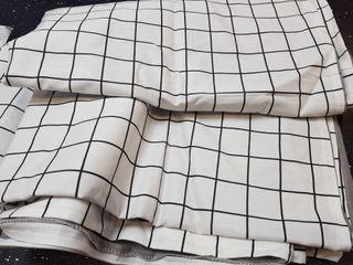 Juego Cama Cuadros Gris Blanco - 2 piezas