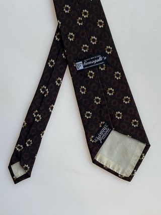 Corbata Fumagalli's seda marrón
