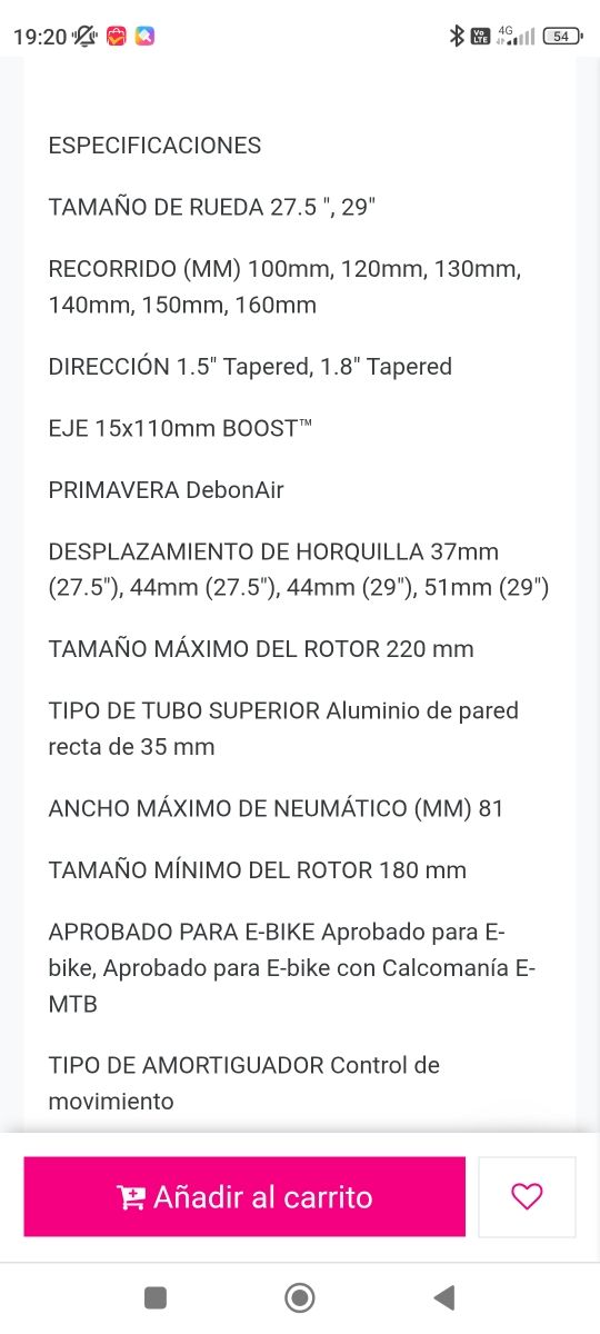 Horquilla RockShox 35