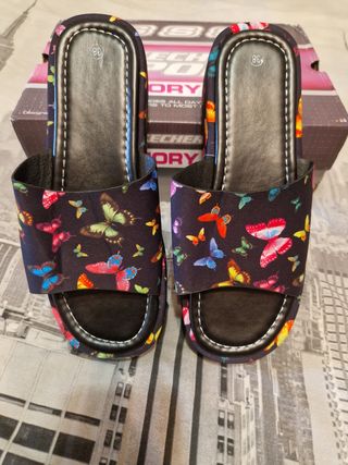 Sandalias de Temu plataforma multicolor talla 38