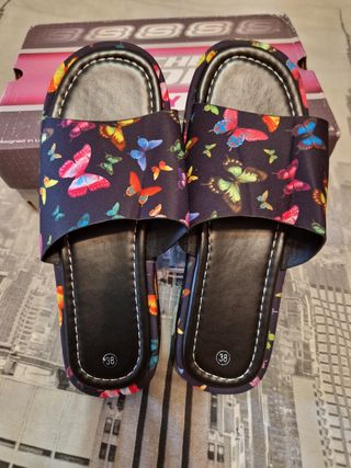 Sandalias de Temu plataforma multicolor talla 38