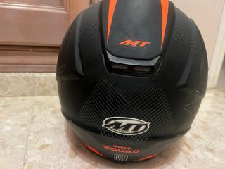 Casco MT Helmets negro-naranja