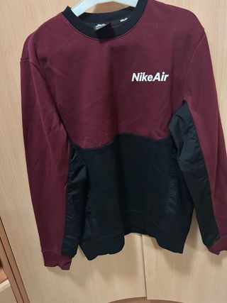 Sudadera Nike Air burdeos y negra 
