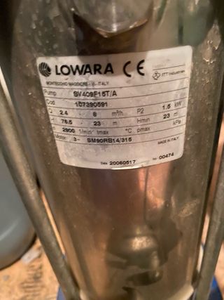 Bomba agua 1.5kW - Acero inoxidable