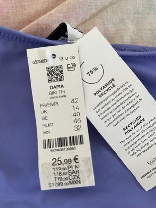 Braguita bikini Etam morada NUEVA