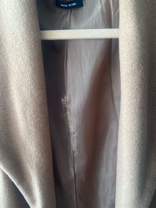 Abrigo lana beige largo talla S