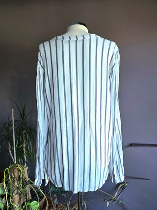 Blusa Rayas Azul Marino Blanco