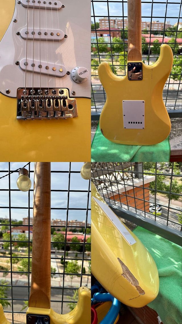 Guitarra Eléctrica amarilla