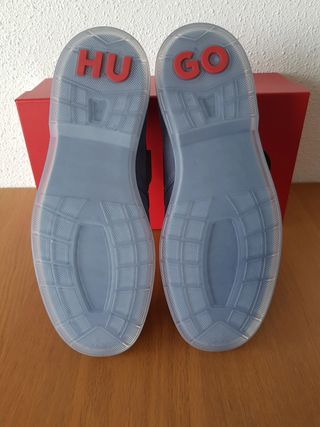 HUGO Suede Leather Moccasin, Size 44, NEW with Box