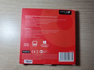 Adaptador INNBOBO 2.5" SATA para HDD/SSD. 