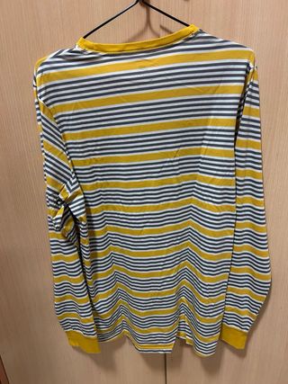Camiseta vintage Nike SB rayas amarilla gris