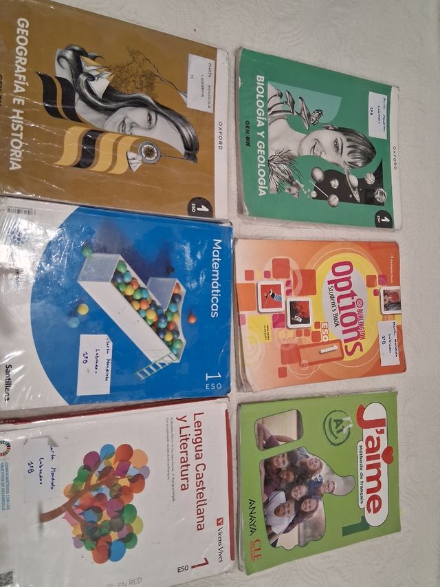 Libros texto 1 eso Santa Maria de alarcos