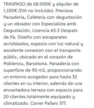 Cafetería-panadería: Traspaso negocio