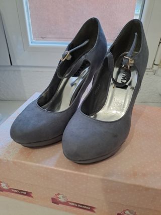 Salones PAYMA ante gris - Talla 38
