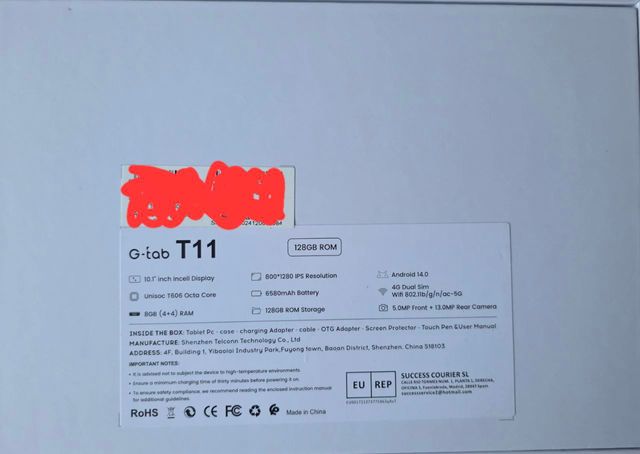 Tablet G-TAB T11  10.1" 4G con funda