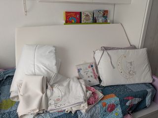Colchón cuna antiahogo bebé y ropa de cama