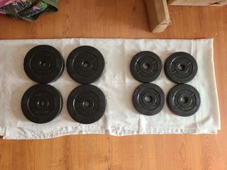 Discos peso mancuernas - 4 x 2'5 kg + 4 x 1'25 kg