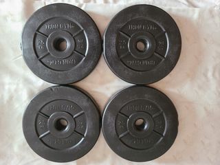 Discos peso mancuernas - 4 x 2'5 kg + 4 x 1'25 kg
