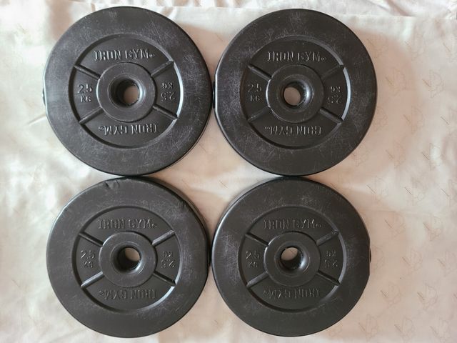 Discos peso mancuernas - 4 x 2'5 kg + 4 x 1'25 kg