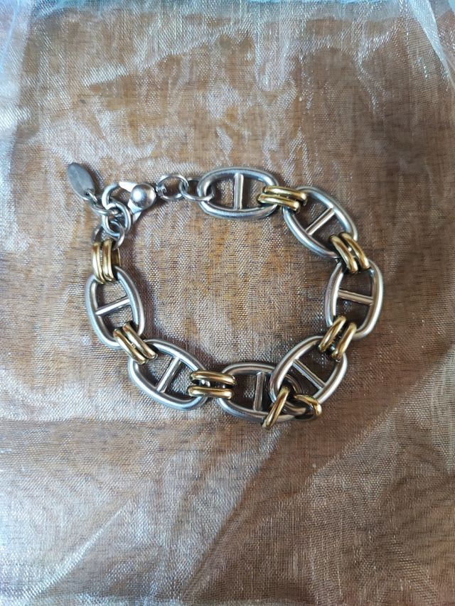 Pulsera eslabones oro plata