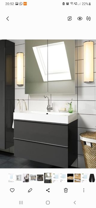 Armario baño GODMORGON Ikea 60x14x96cm