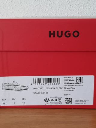 HUGO BOSS Mocasínes de Ante, Talla 46, NUEVOS