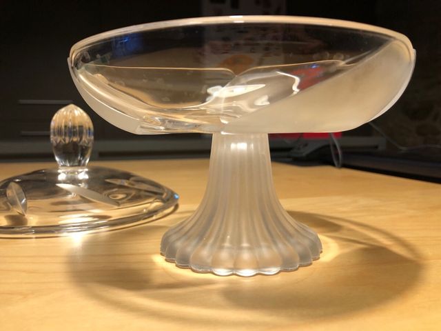 Bol cristal antiguo con tapa