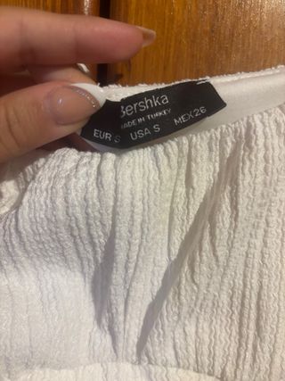 Mono Bershka blanco talla S