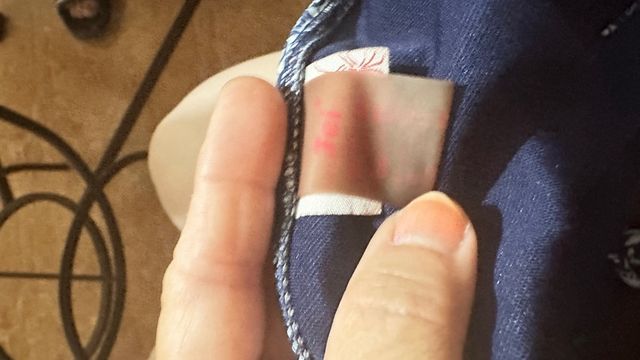 Bikini azul y blanco