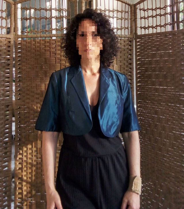 Bolero Azul petróleo - Tamanho S