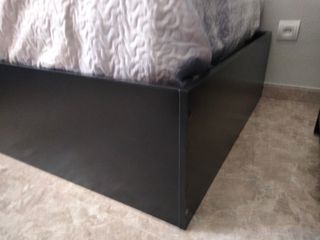 Estructura cama negra con cajones