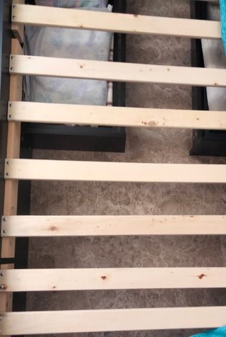 Estructura cama negra con cajones