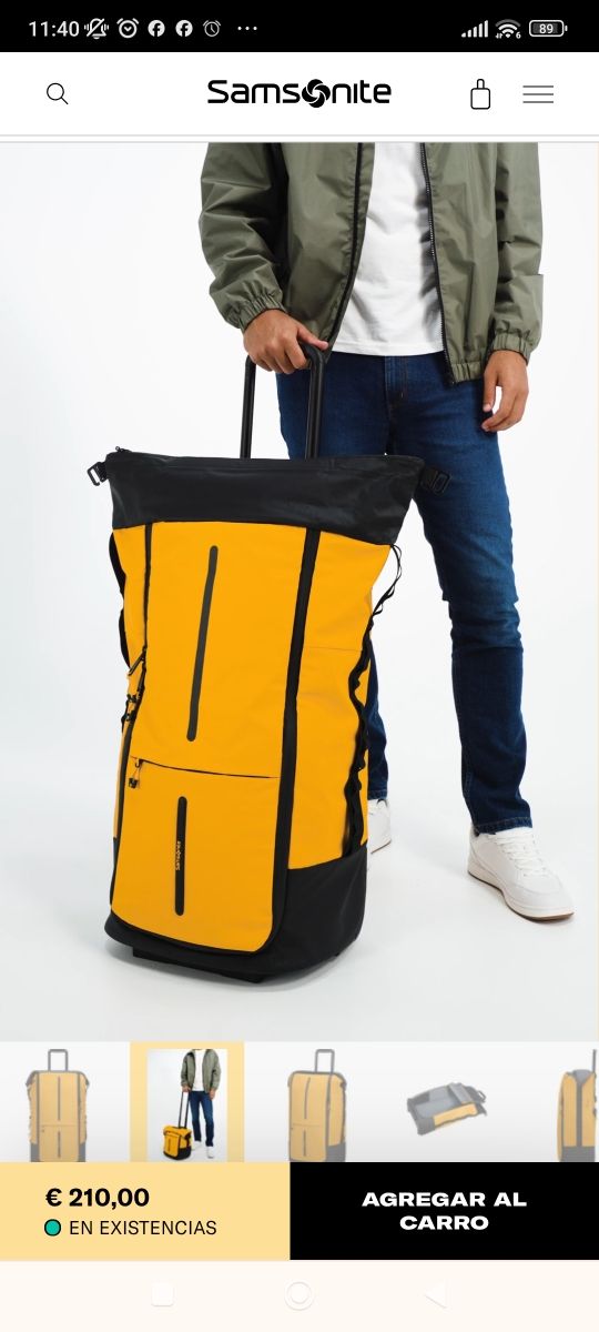 Samsonite Recylcex Mochila Amarilla