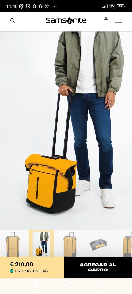 Samsonite Recylcex Mochila Amarilla